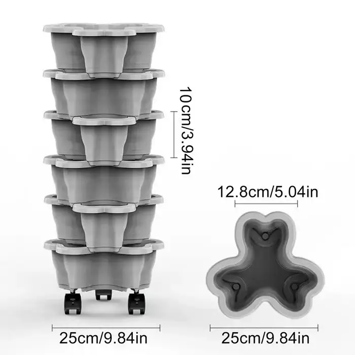 Nouveau pot de fleurs vertical empilable