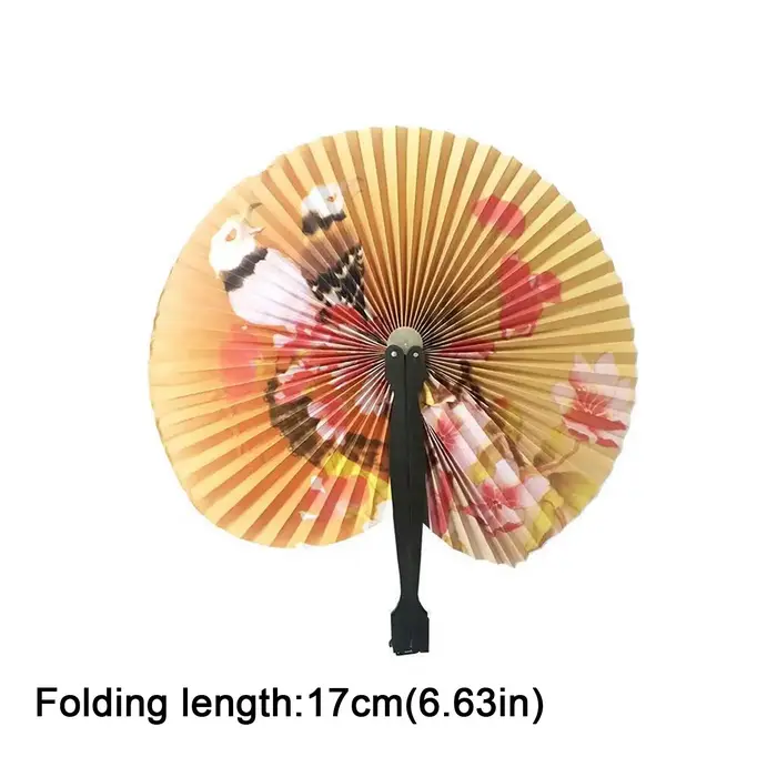 Éventail à main Origami chinois imprimé floral