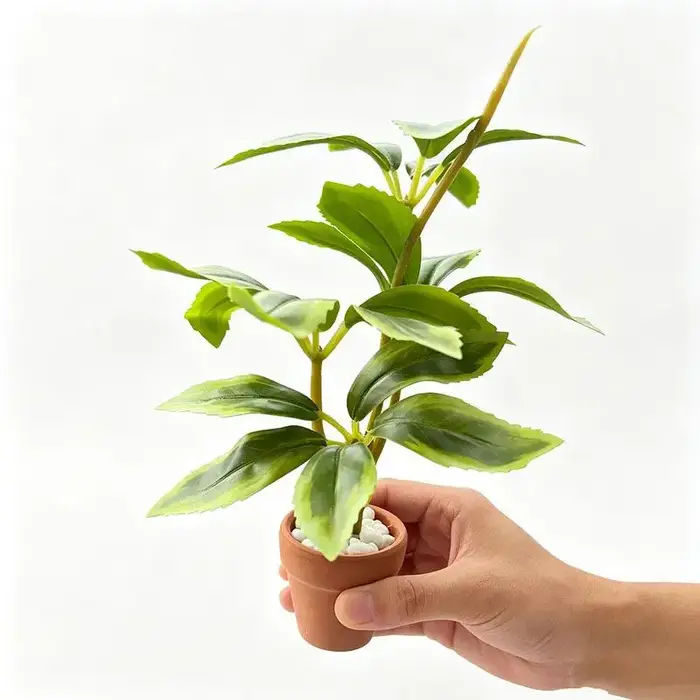 Mini pot en terre cuite, plante artificielle en pot, modèle de scène de jardin pour maison de poupées, ornements de micro-paysage pour maison de poupées, accessoires photo