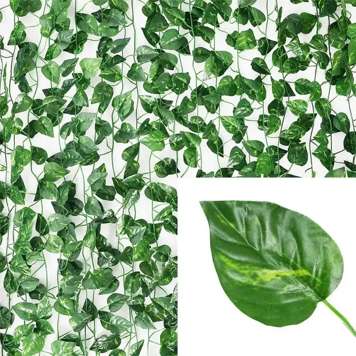 Guirlande de feuilles de lierre artificielles vertes 4/10M