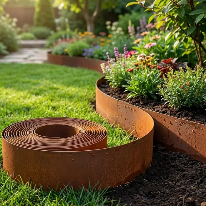 Bordure de jardin moderne en acier