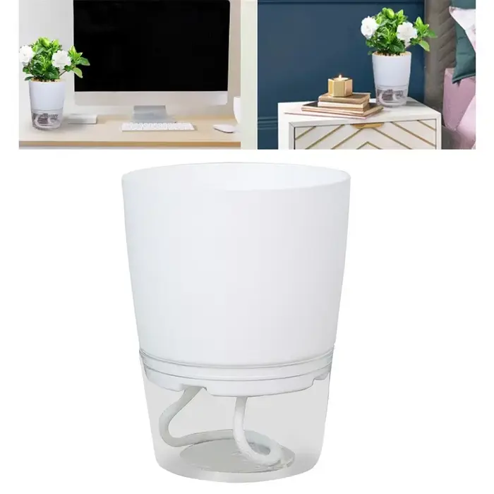 Pots de plantes à arrosage automatique, Pot de fleur hydroponique paresseux absorbant l'eau, Pot de