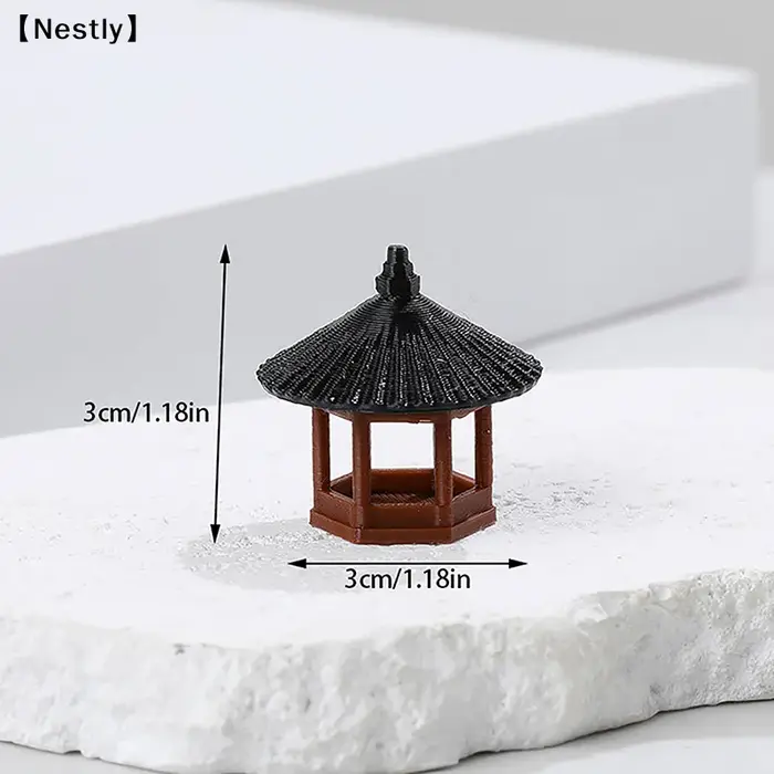 Mini statue de pagode, décoration de jardin féerique