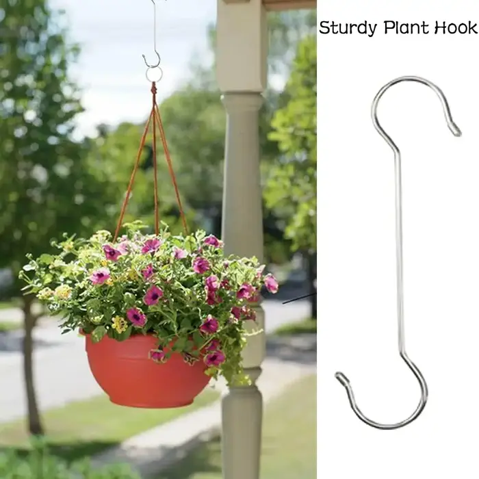 Lot de 6 crochets S extra larges et robustes pour plantes d'extérieur - pour paniers