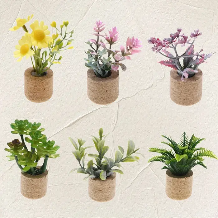 Maison de poupée 1:12, Simulation de plante florale en pot
