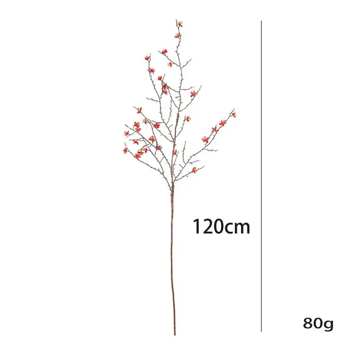 4 pièces de branches de pruniers d'hiver artificielles de 120 cm
