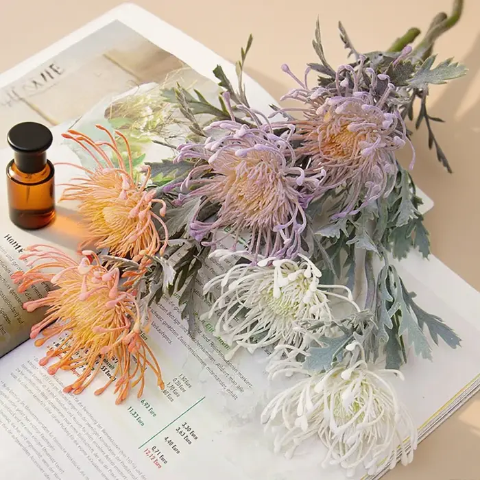 3 Pcs Fleurs Artificielles Branche Crabe Griffe Festival Vase Maison Salle De Mariage Automne Halloween Decora Faux Plantes Jardin Accessoire
