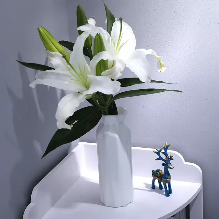Vase en plastique pour décoration de fleurs séchées