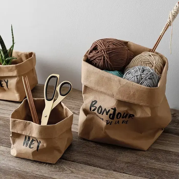 SHIMOYAMA – Pot de fleurs en papier Kraft