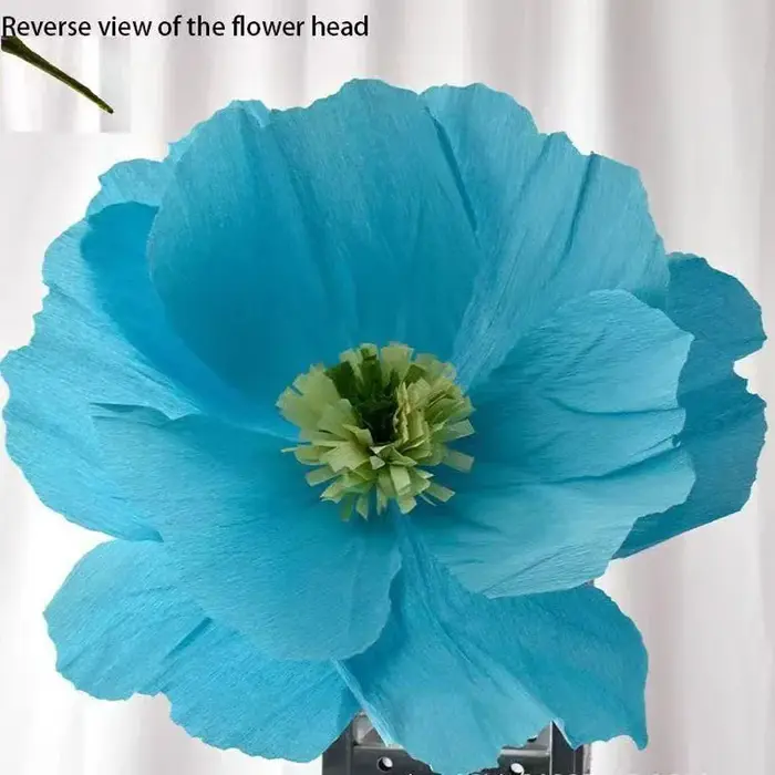 Fleurs en papier crépon faites à la main, accessoires de mariage, décoration de vitrine et d'allée d