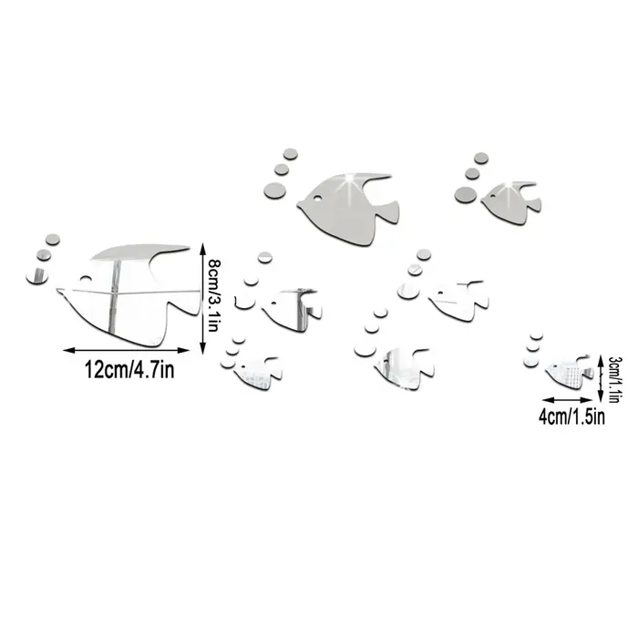 Autocollants muraux miroir en acrylique fleur