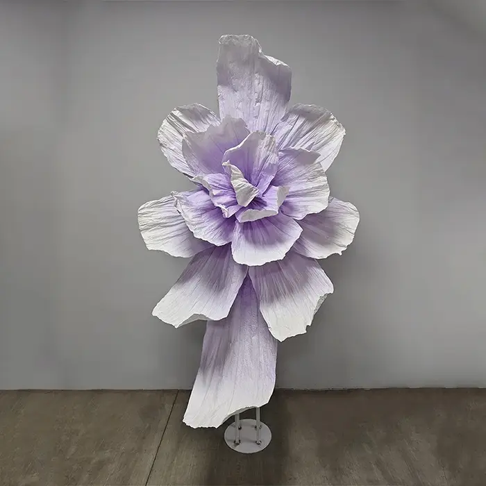 Grande fleur en papier Iris artificielle