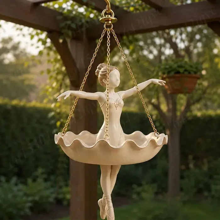 Pot de fleurs suspendu en résine