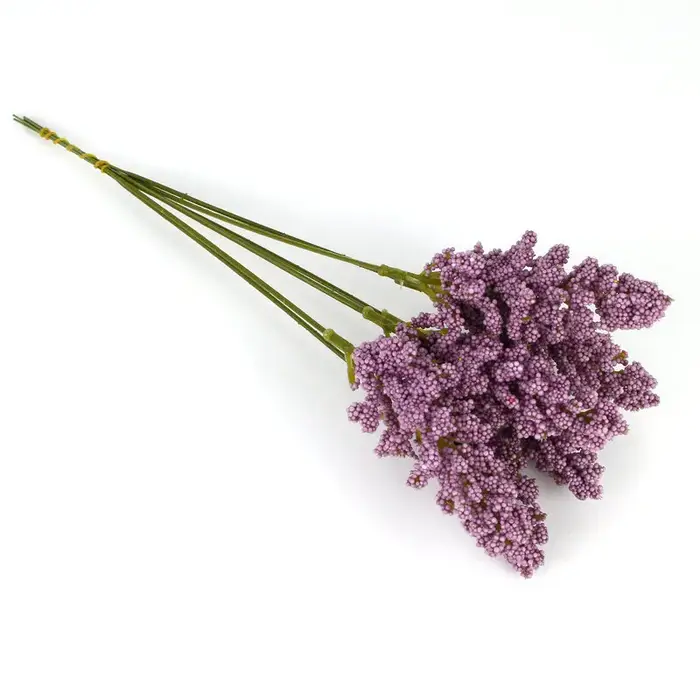 Fleurs artificielles PE lavande bon marché, 1 pièce, vente en gros, plantes décoratives murales, mat