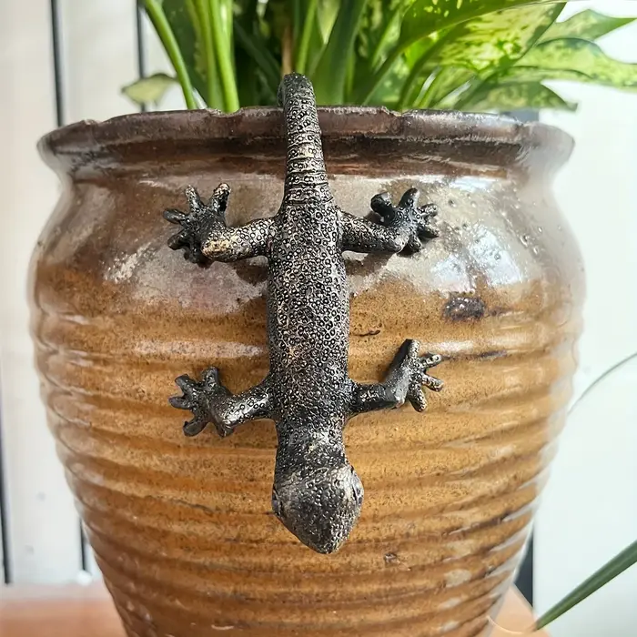 Figurine de jardinière Gecko pour décoration de jardin