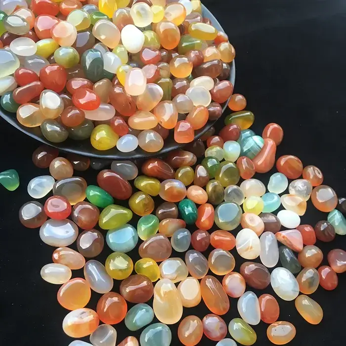 Ceubles d'agate 100g, pierres décoratives colorées pour Aquarium