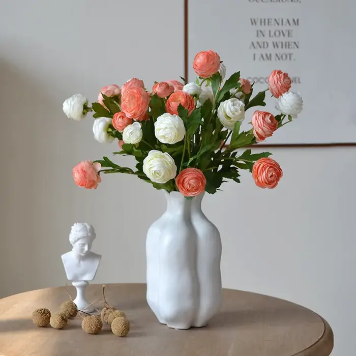 Fausses fleurs de rosée à 3 têtes, 5 pièces/lot