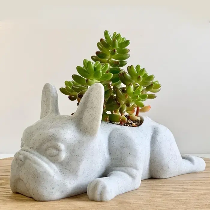 Planteur de Statue de chiot en résine