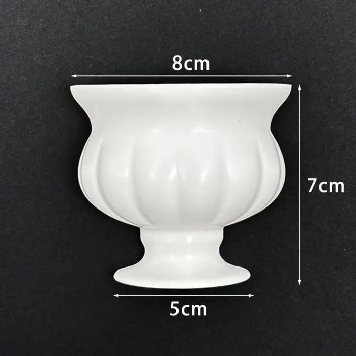 Nouveau vase mural demi-cercle blanc peint à la main, style peinture à l'huile française, pour arran