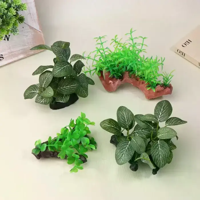 Plante artificielle en bois flotté pour décoration d'aquarium