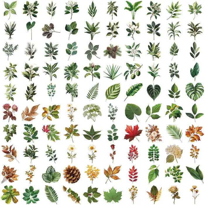 Autocollants Graffiti feuilles de plantes