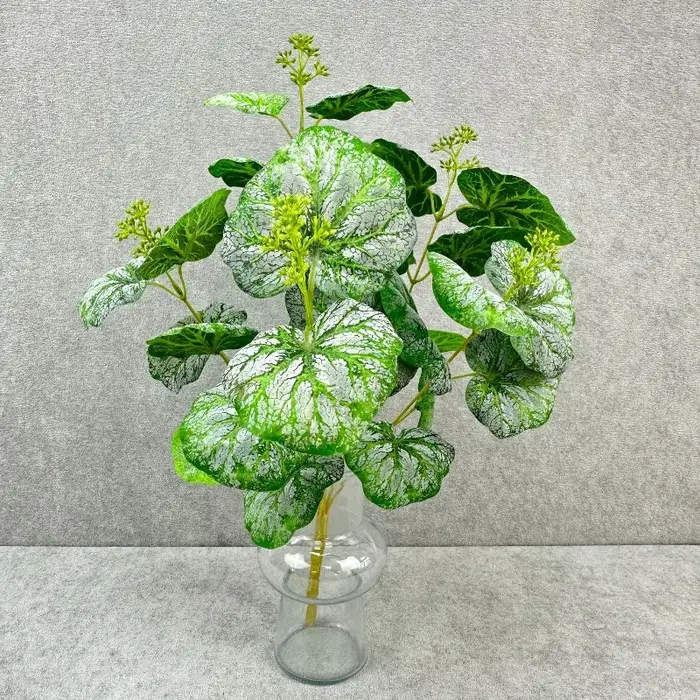 10 pièces de feuilles de bégonia en soie pour mariage, plantes artificielles, décoratives pour audit