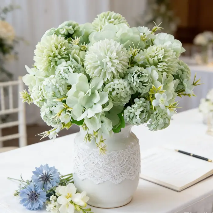 Hydrangeas artificiels en soie