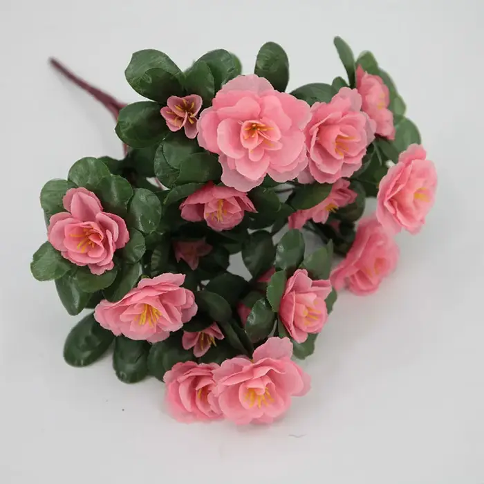 Bouquet de fleurs d'azalée artificielles, 21 têtes, injRhododendron, 10 pièces