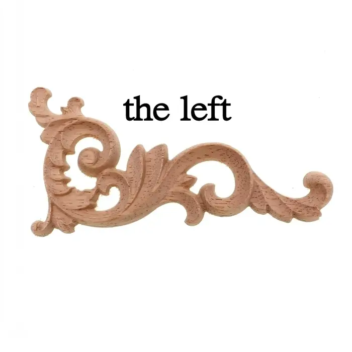 RUNBAZEF – fleur d'angle sculptée en bois véritable