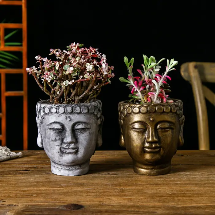 Jardinière tête de bouddha