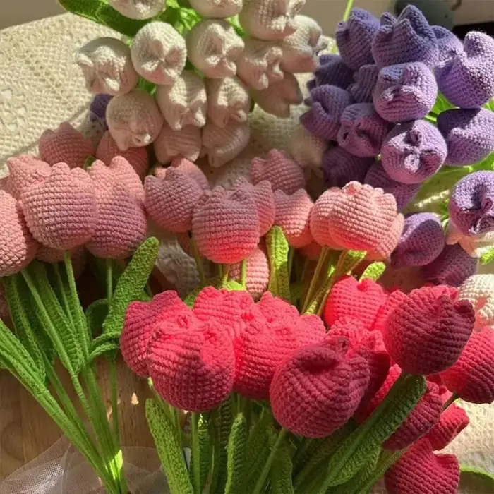 Bouquet de fleurs artificielles créatives en coton