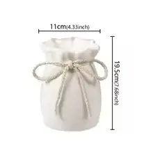Pot de fleurs en céramique BEMAY de 10 pouces, pot d’intérieur avec trou de drainage et bouchon, pot en céramique pour décoration extérieure, pot blanc.