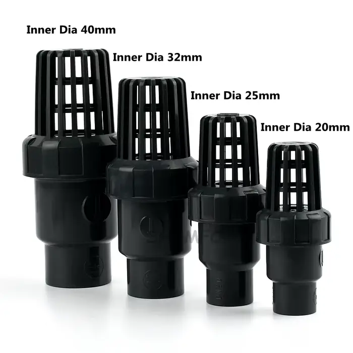 I.D 20 ~ 200mm vanne de fond UPVC avec pompe à eau de contrôle sortie d'entrée d'eau filtre UPVC Aqu