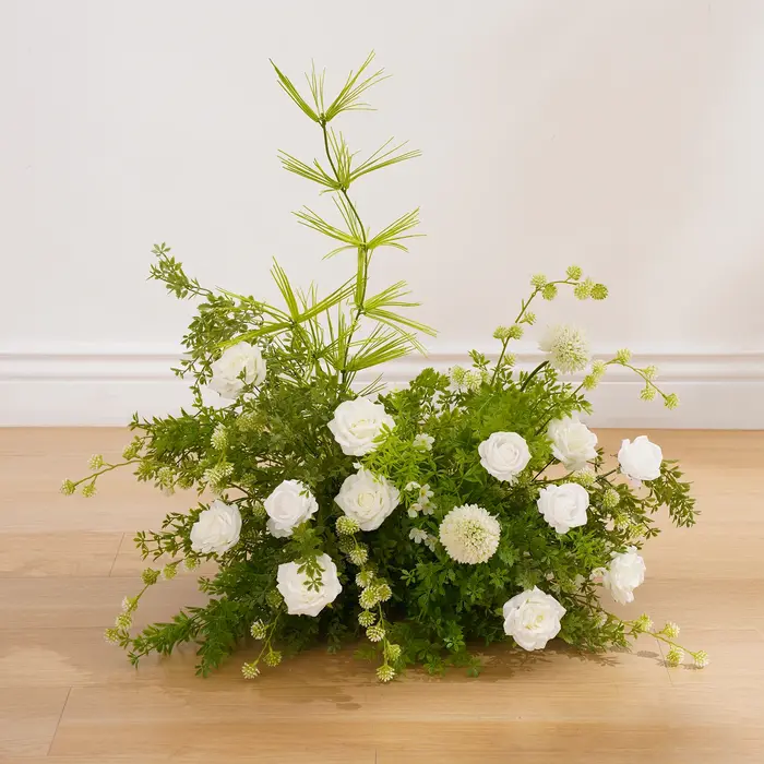 CHUXIN C9018 Mori champs orchidée blanche suspendue verdure fleur rangée extérieure mariage route plomb allée Arrangement floral décoration