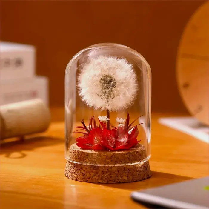 Bouquet de pissenlit séché pour décoration de bureau, fleurs conservées, cadeau d'anniversaire et bo