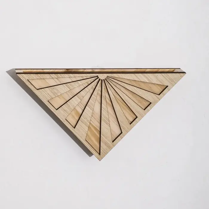 Support de plante mural triangulaire en bois moderne