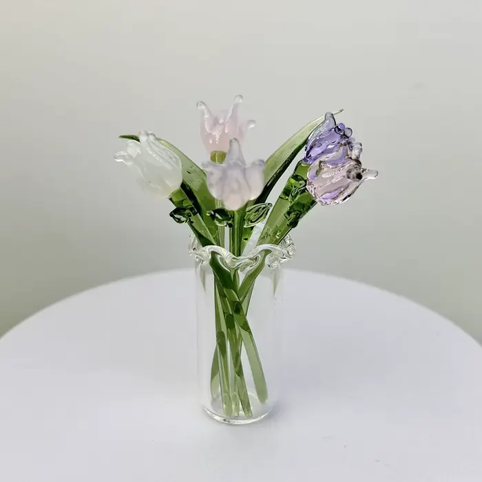 Mini Bouquet de fleurs de Simulation en verre