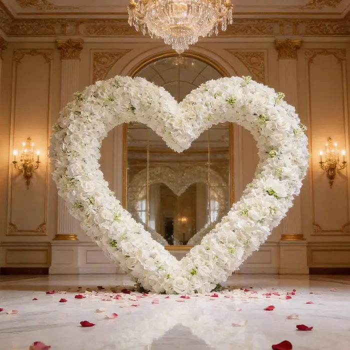 2, 2 m de fleurs artificielles pour décoration de mariage : chemin de table