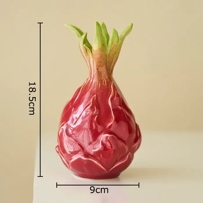 Vase en céramique créatif en forme de Pitaya, décoration de bureau, Arrangement de fleurs artificielles, Vases décoratifs, décor esthétique de salle