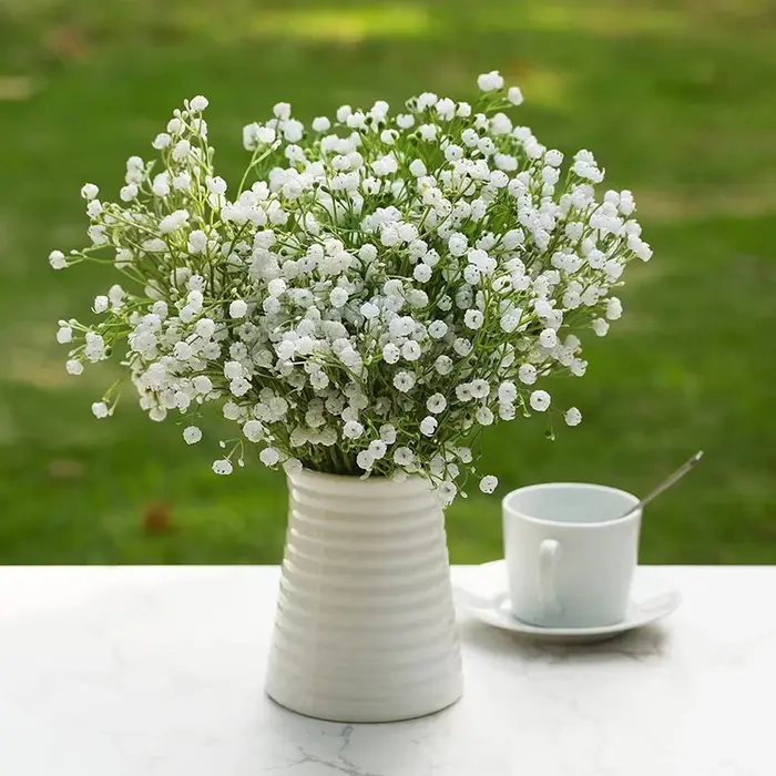 Fleurs artificielles pouvez-vous psophila blanches