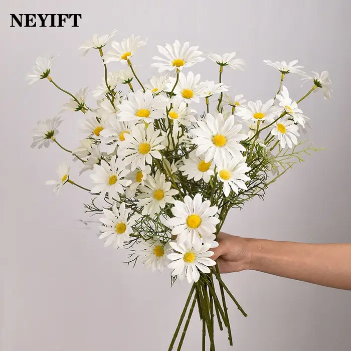 Bouquet de fleurs marguerite blanche artificielle