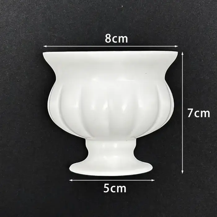 Vase mural demi-cercle blanc pour arrangement floral DIY, style peinture à l'huile française