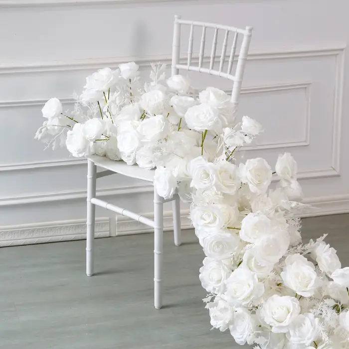 UFlower – roses blanches artificielles d'hortensia, 200cm, pour arrière-plan de mariage, centre de Table, décoration de fête, accessoires muraux pour événements