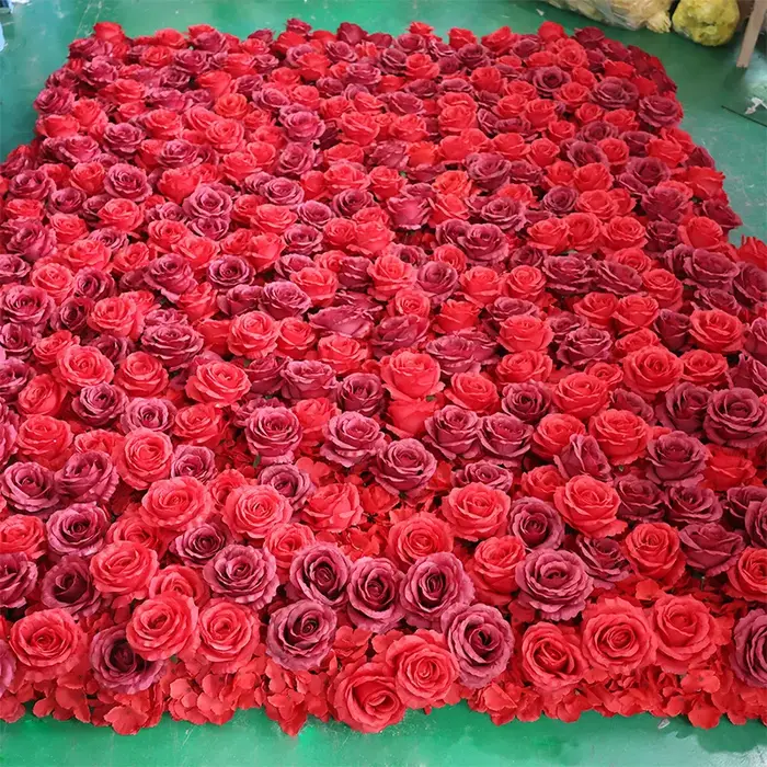Panneau mural floral 3D en soie