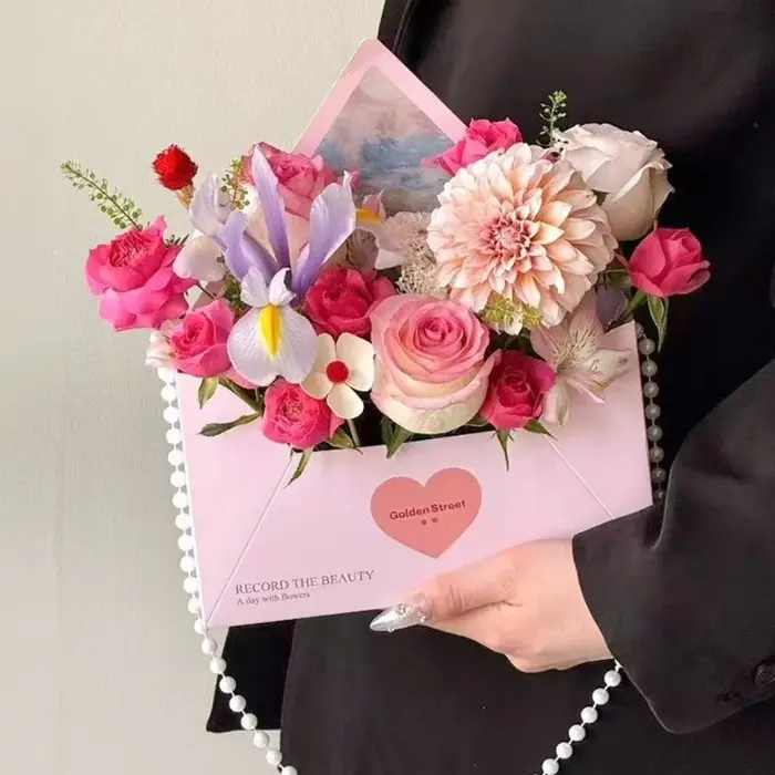 Lot de 5 boîtes élégantes faites à la main pour fleurs