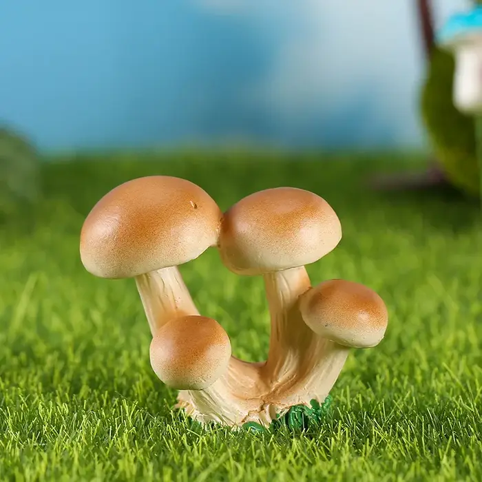 Mini Figurine de champignon en résine, faux champignons miniatures, bricolage, Micro paysage féeriqu