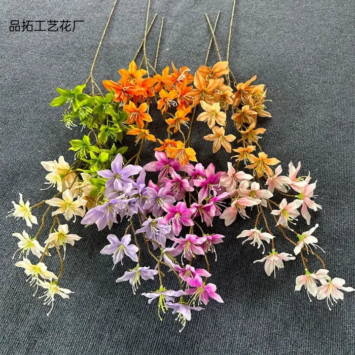 10pcs Fleur de Magnolia Artificielle Avec Tige Longue 13 Têtes Yulan Blossom Arbre Branche