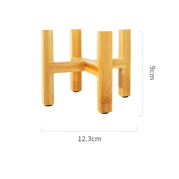 Support de Pot de fleur de plante, petit support de plateaux en bois Durable, support de bonsaï auto