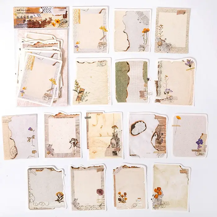 Bloc-Notes Scrapbooking Vintage séries plante amoureux des cartes, bloc-Notes en papier léger, bloc-
