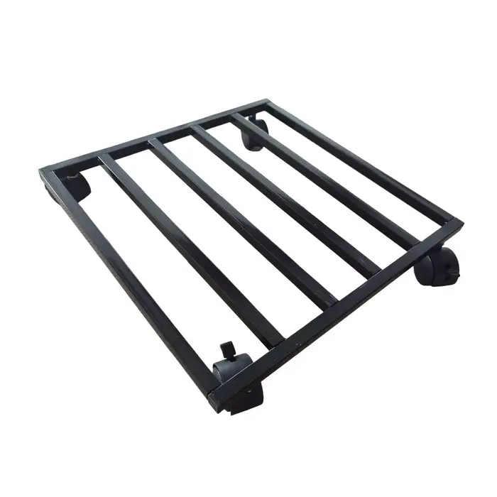 Support de Pot de fleur avec roue, support carré en fer, support de jardinière Mobile robuste pour i